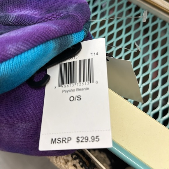 NWT Psycho Tuna Tie Dye Beanie Purple Blue Men Women - Picture 2 of 2